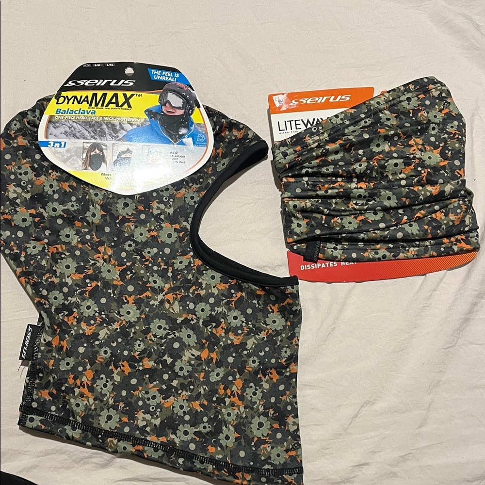 NWT Seirus DynaMax Balaclava and Litewave Neck Gaiter